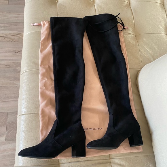 Stuart Weitzman Suede Over The Knee Boots - Picture 12 of 12